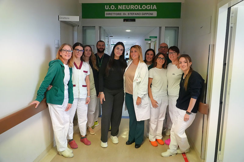 Roberta con l'Equipe di Neurologia