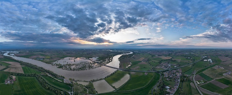 Panoramica fiume Po e campagna cremonese (Foto Mauro Gaimarri)